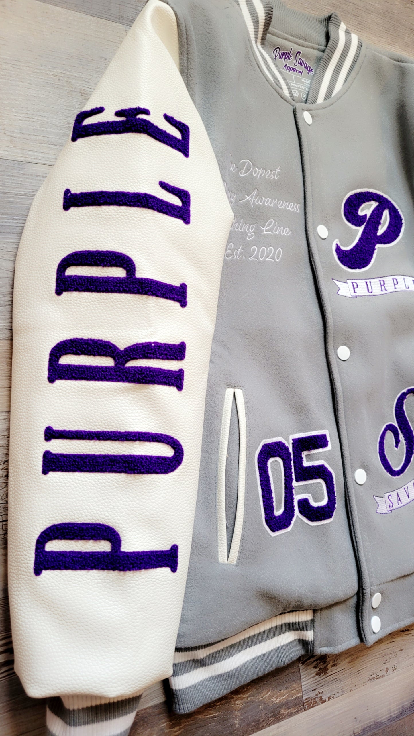 Epilepsy Purple Varsity Jacket