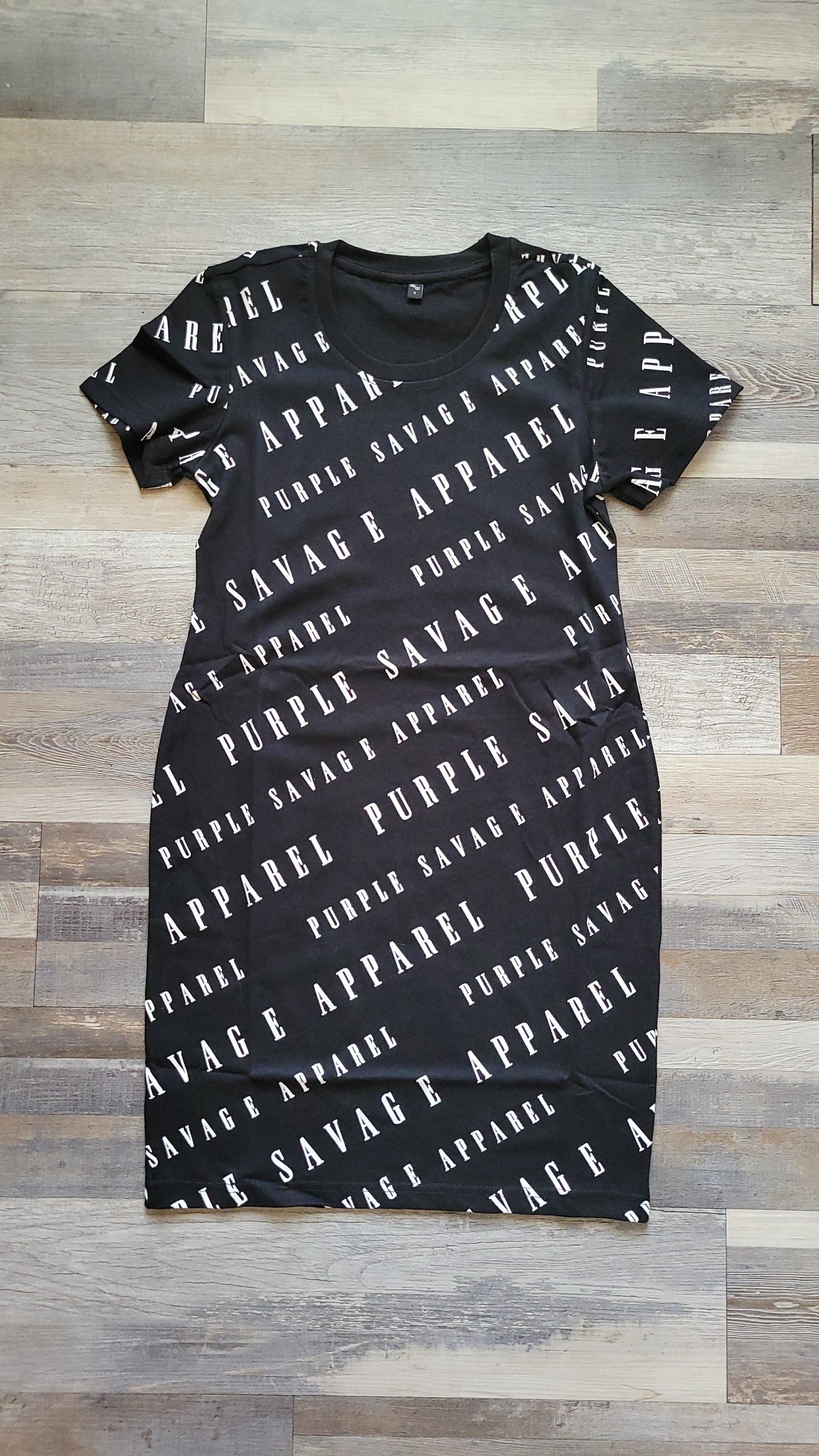 All over printed Logo T Shirt Dress