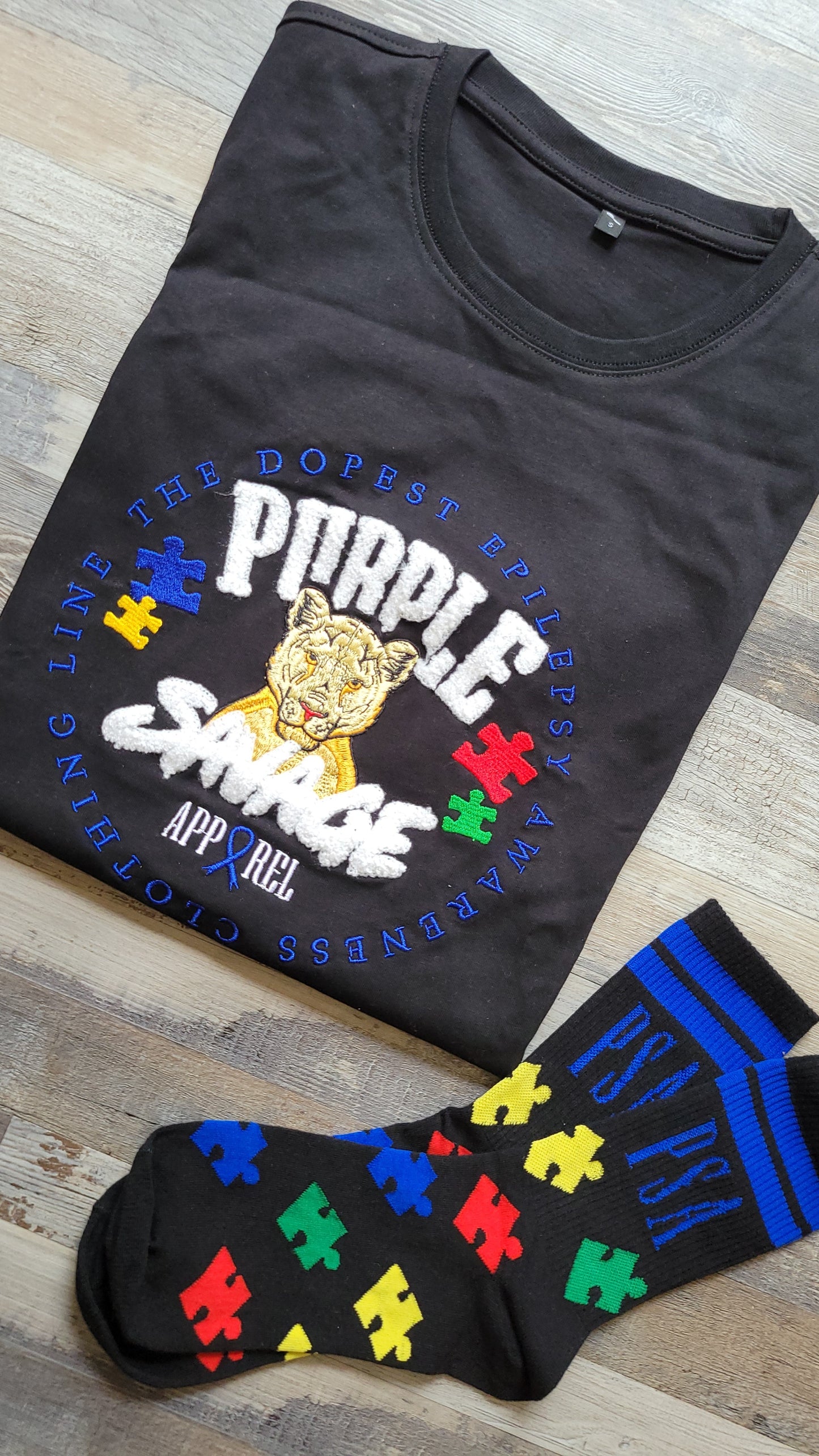 Autism Awareness T Shirts with Crew Socks