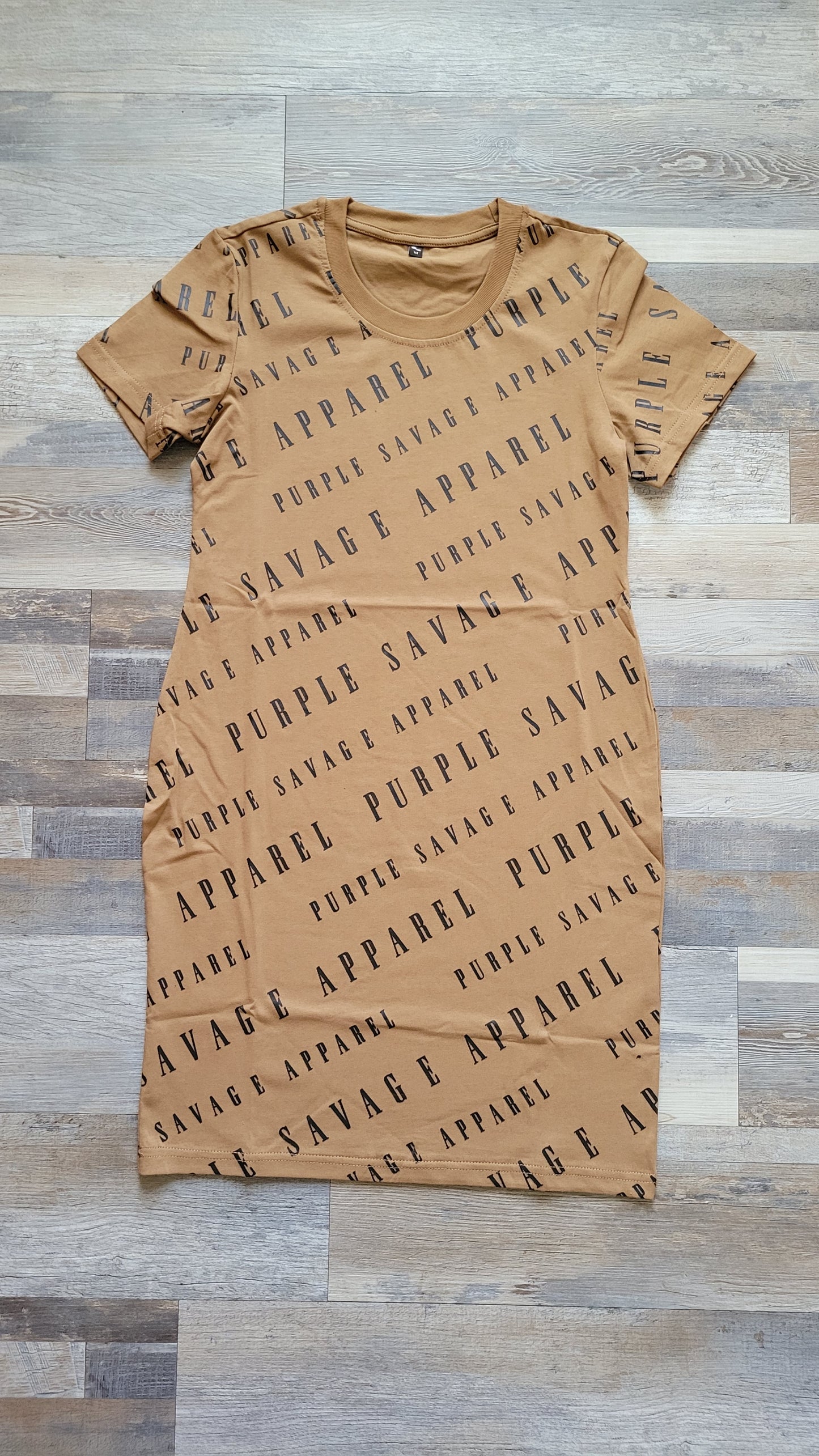 All over printed Logo T Shirt Dress