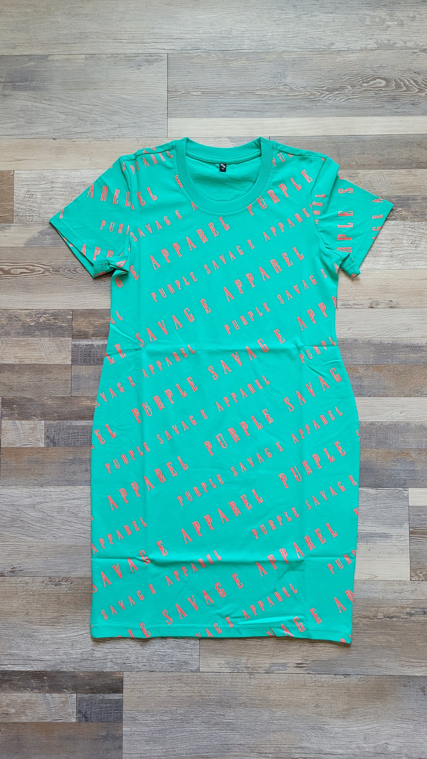 All over printed Logo T Shirt Dress